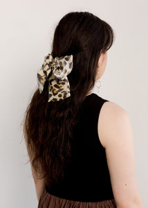 A Bronze Age Chubby Hair Bow Scrunchie, Canada-Hair-Leopard Gloss-abronzeage.com