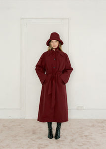 A Bronze Age Cory Trench Coat, Exaggerated Pointed Collar with Welt Pockets | Made in Canada-Jackets and Vests-Marrakesh Nylon-XS-abronzeage.com