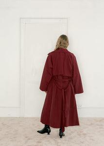 A Bronze Age Cory Trench Coat, Exaggerated Pointed Collar with Welt Pockets | Made in Canada-Jackets and Vests-abronzeage.com