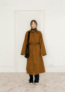 A Bronze Age Cory Trench Coat, Exaggerated Pointed Collar with Welt Pockets | Made in Canada-Jackets and Vests-Penny Floral-XS-abronzeage.com