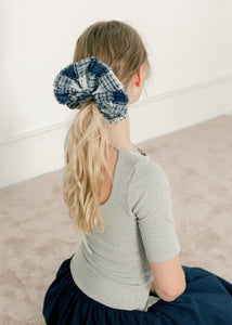 A Bronze Age Oversized Cotton Hair Scrunchie, Canada-Hair-Patch Plaid-LRG-abronzeage.com