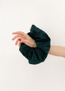 A Bronze Age Oversized Cotton Hair Scrunchie, Canada-Hair-Tartan Plaid-LRG-abronzeage.com