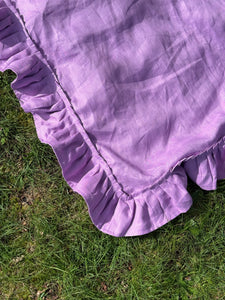 A Bronze Age Croquet Picnic Blanket, Ruffle Trimmed | Handcrafted in Vancouver Canada-Blankets-abronzeage.com