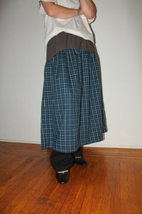 A Bronze Age Field Skirt Deadstock | Elastic Waist with Pockets | Handcrafted in Vancouver Canada-Skirts-abronzeage.com