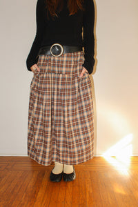 A Bronze Age Field Skirt Deadstock | Elastic Waist with Pockets | Handcrafted in Vancouver Canada-Skirts-abronzeage.com