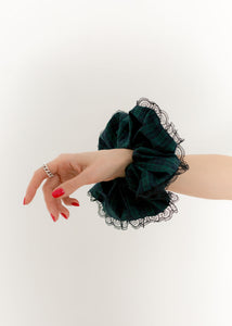 A Bronze Age Doily Scrunchie, Classic Oversized Scrunchie | Made in Canada -Hair-Tartan Lace-OS-abronzeage.com