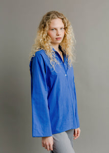 A Bronze Age Domino Button-Up Shirt, Flare Sleeve, Handcrafted in Vancouver, Canada-Tops-abronzeage.com