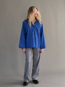 A Bronze Age Domino Button-Up Shirt, Flare Sleeve, Handcrafted in Vancouver, Canada-Tops-abronzeage.com