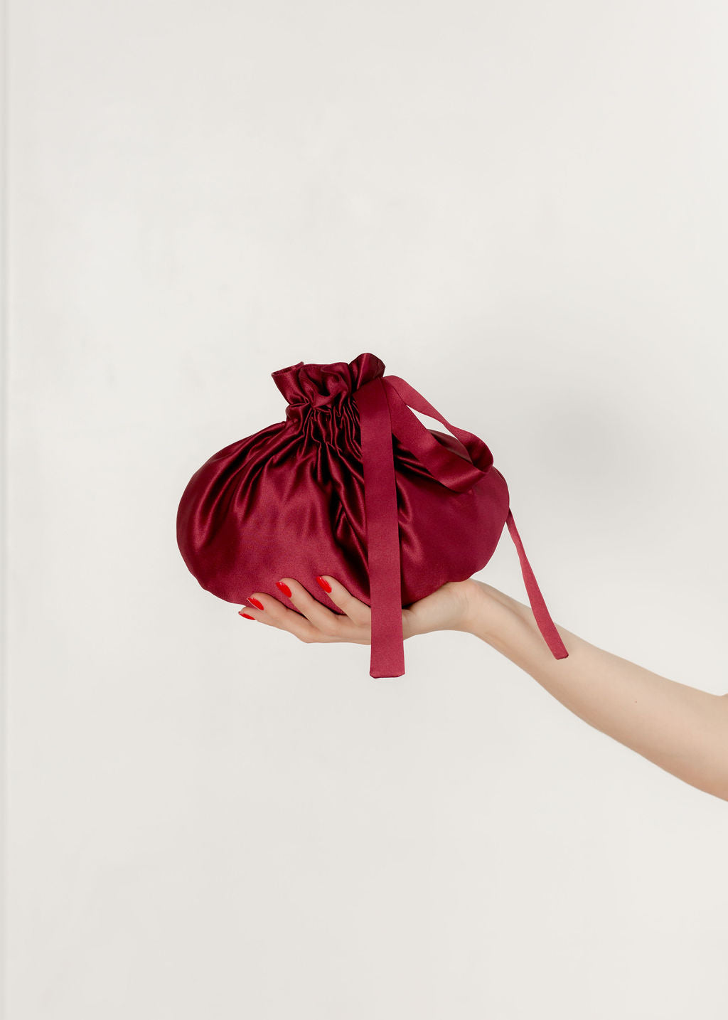 A Bronze Age The Dumpling Bag, Satin Mini Evening or Makeup Bag, Canada-Handbags-Bordeaux-abronzeage.com