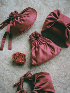 A Bronze Age The Dumpling Bag, Satin Mini Evening or Makeup Bag, Canada-Handbags-Bordeaux-abronzeage.com