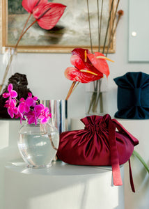 A Bronze Age The Dumpling Bag, Satin Mini Evening or Makeup Bag | Made in Canada-Handbags-abronzeage.com