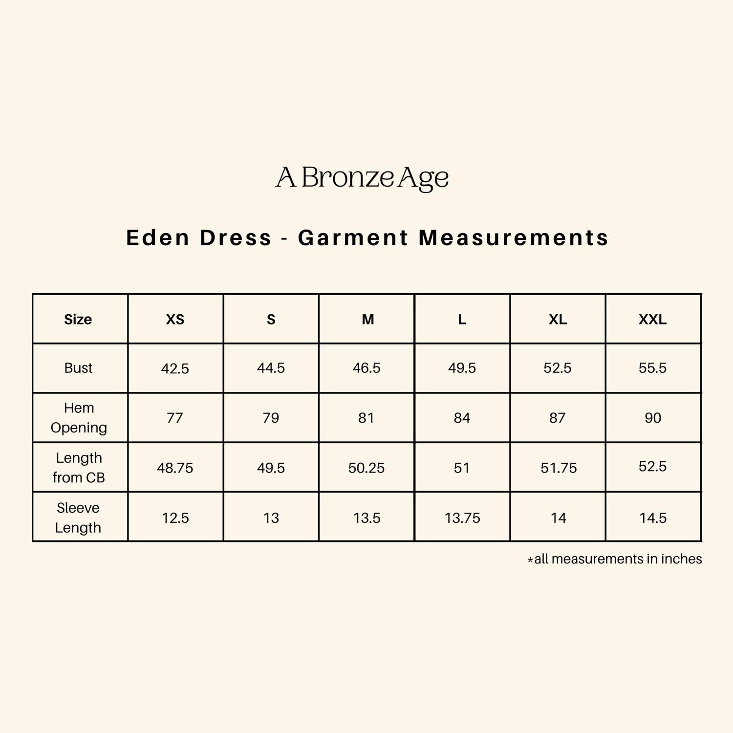 Fit and measurements