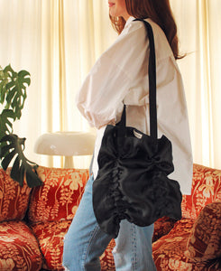 -Handbags-Black Organza-abronzeage.com