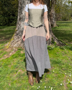 A Bronze Age Field Skirt Deadstock | Elastic Waist with Pockets | Handcrafted in Vancouver Canada-Skirts-abronzeage.com