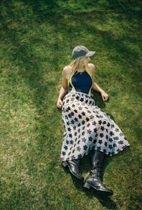A Bronze Age Deadstock Field Skirt, Elastic Waist with Pockets | Handcrafted in Vancouver Canada-Skirts-abronzeage.com