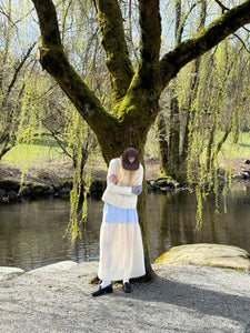 A Bronze Age Deadstock Field Skirt, Elastic Waist with Pockets | Handcrafted in Vancouver Canada-Skirts-abronzeage.com