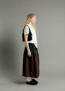 A Bronze Age Field Skirt, Midi Skirt Elastic Waist, Canada-Skirts-abronzeage.com