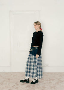 A Bronze Age Field Skirt, Midi Skirt Elastic Waist, Canada-Skirts-abronzeage.com