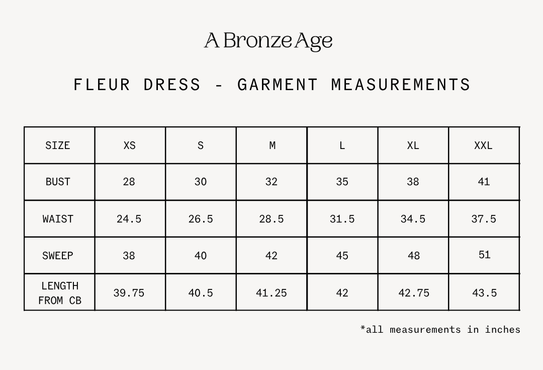 Fit and measurements