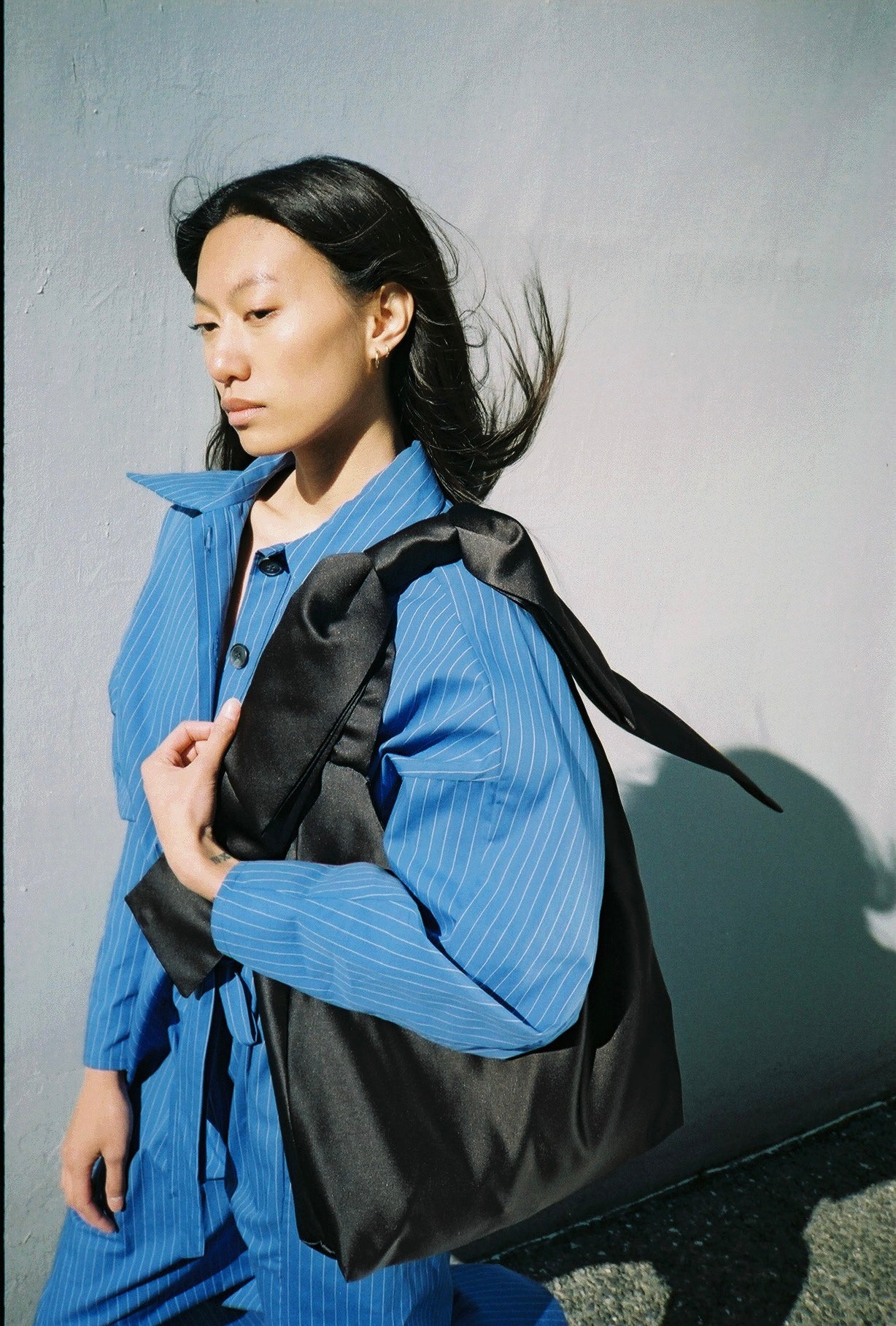 A Bronze Age Gabby Tote, Elevated Tote Bag with A Bow on Top | Made in Canada-Handbags-Black-abronzeage.com