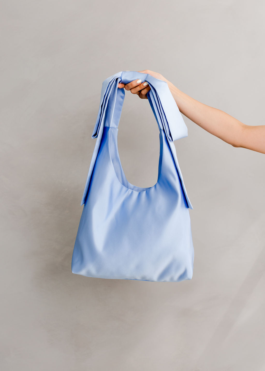 A Bronze Age Gabby Tote, Elevated Tote Bag with A Bow on Top | Made in Canada-Handbags-Periwinkle-abronzeage.com