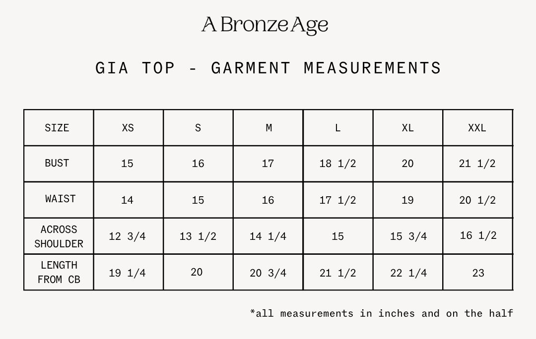 Fit and measurements