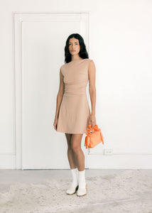 Gwen Side Ruched Sleeveless Cotton-Jersey Dress | Made in Canada A Bronze Age Gwen Side Ruched Sleeveless Cotton-Jersey Dress | Made in Canada A Bronze Age