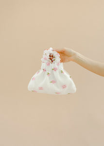 A Bronze Age Halo Mini Satin Bag, Scrunchie Evening Purse, Canada-Handbags-Lulu Floral-abronzeage.com