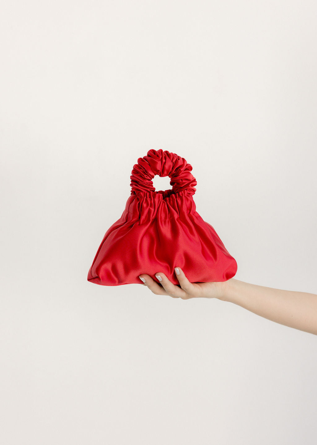 A Bronze Age Halo Mini Satin Bag, Scrunchie Evening Purse, Canada-Handbags-Tomato-abronzeage.com