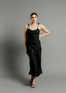 A Bronze Age Heartbreak Slip Dress, Midi Open Back, Canada-Dresses-abronzeage.com