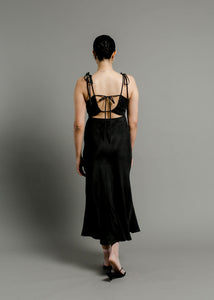 A Bronze Age Heartbreak Slip Dress, Midi Open Back, Canada-Dresses-abronzeage.com