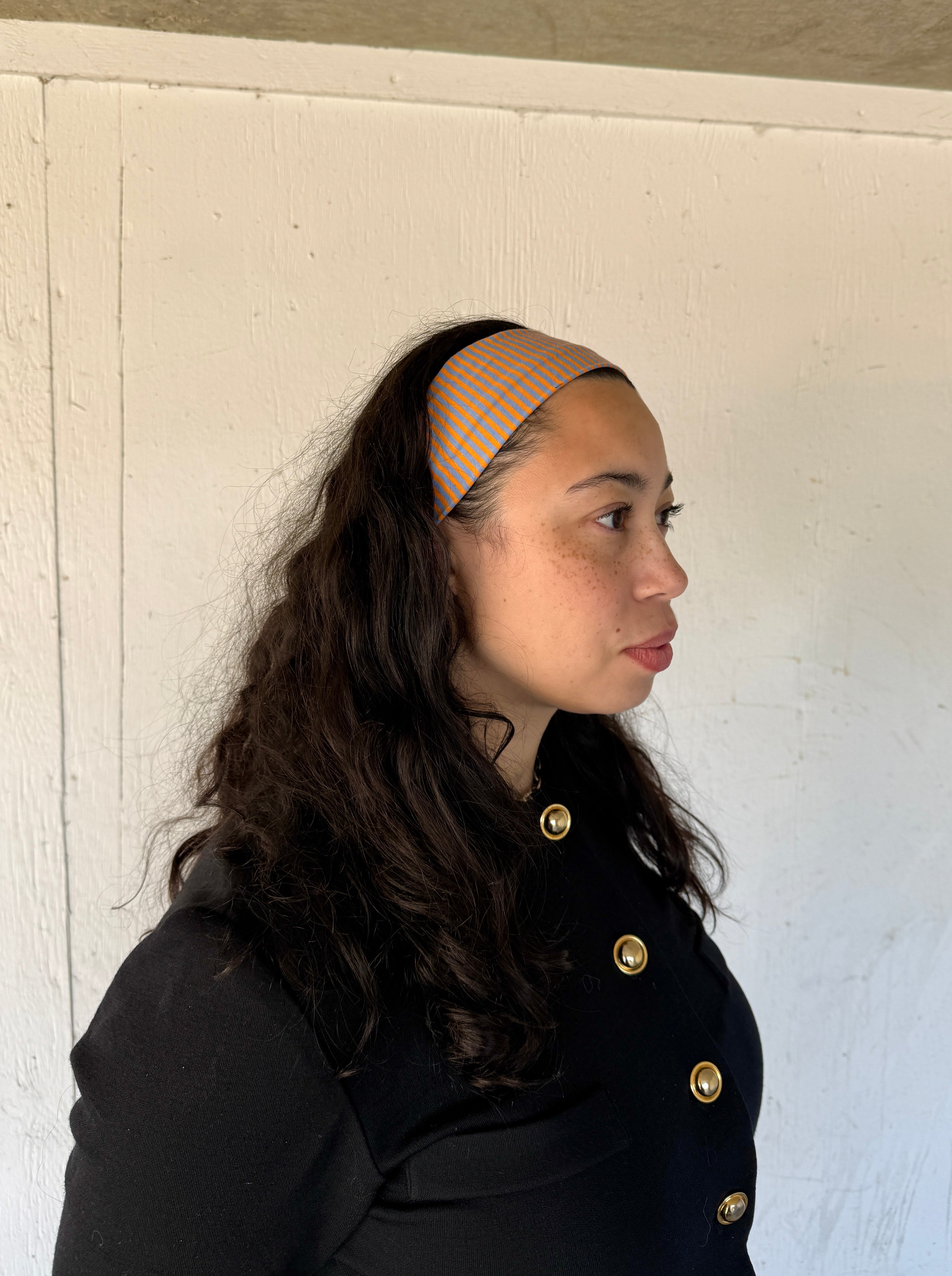 A Bronze Age Lara Ribbed Headband, Knit Hair Accessory | Made in Canada-Hair-Vesper Stripe-abronzeage.com