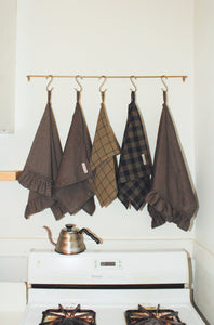 A Bronze Age Madelaine Tea Towel, Classic Kitchen Linen Hanging Loop | Handcrafted in Vancouver Canada-Accessory-abronzeage.com