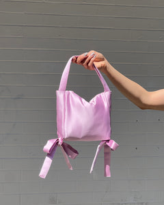 A Bronze Age Yuki Bag, Satin Handbag Bow Detail, Canada-Handbags-Sweetpea-abronzeage.com