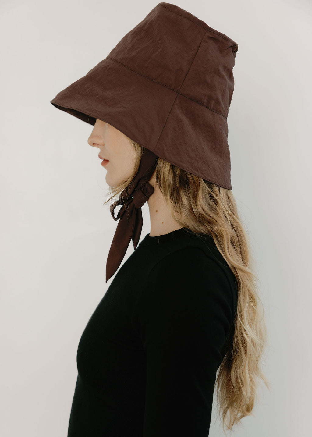 A Bronze Age Milo Bucket Rain Hat, Water Resistant | Made in Canada-Hat-Chocolate Nylon-SML/MED-abronzeage.com