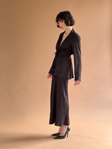 A Bronze Age Jordyn Slip Skirt, Bias Cut Long Skirt, Canada-Skirts-Black Starlight Floral-XS-abronzeage.com