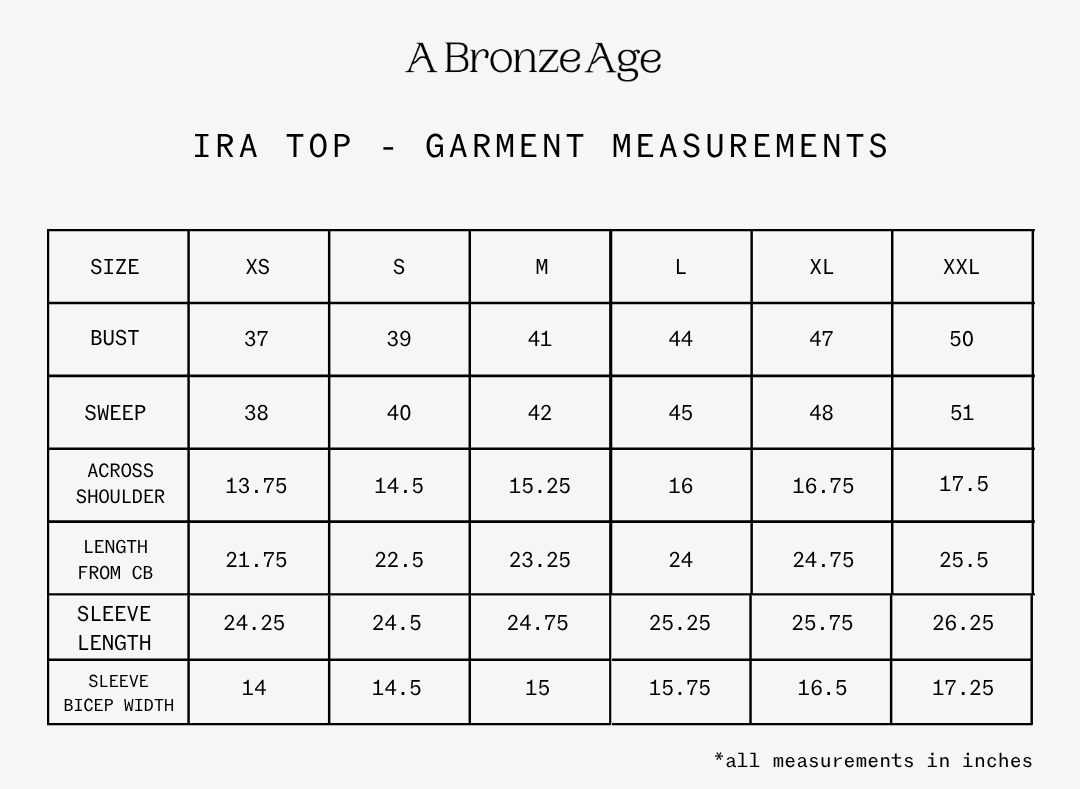 Fit and measurements