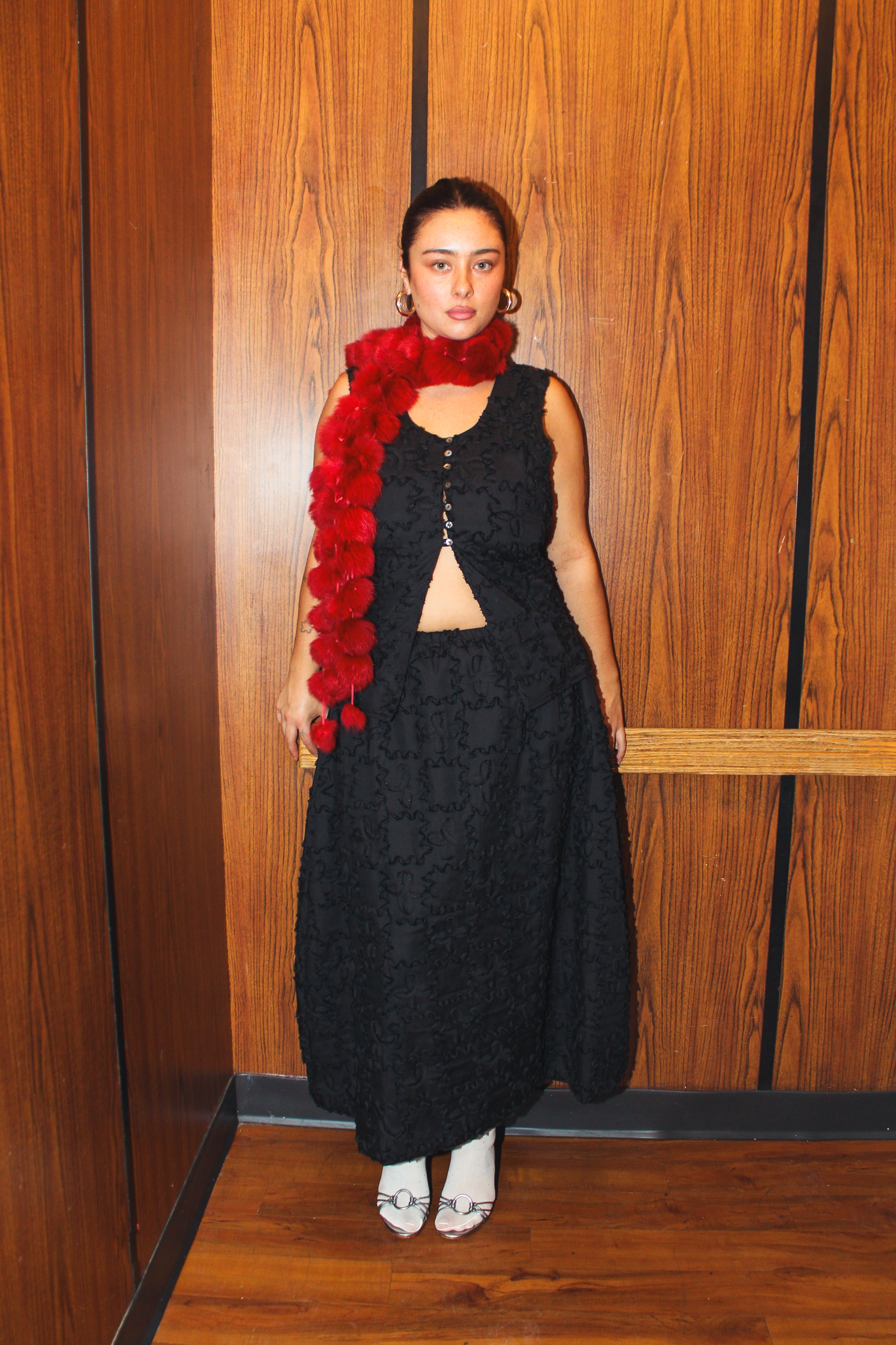 A Bronze Age Jayne Skirt, Classic A-Line Skirt with Pockets | Handcrafted in Vancouver Canada-Skirts-Black Wiggle-XS-abronzeage.com