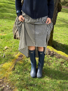 A Bronze Age Deadstock Jayne Skirt, Elastic Waistband with Pockets | Handcrafted in Vancouver Canada-Skirts-abronzeage.com