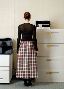 A Bronze Age Jayne Skirt, Classic A-Line Skirt with Pockets | Handcrafted in Vancouver Canada-Skirts-abronzeage.com