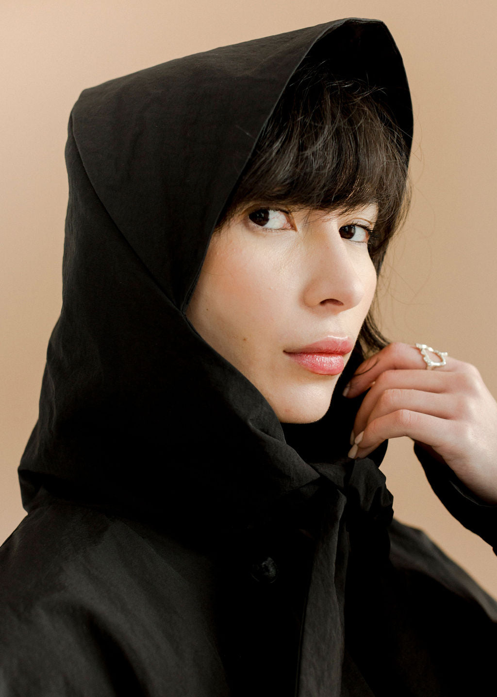 A Bronze Age Judy Rain Jacket, Oversized Hooded Raincoat, Canada-Jackets and Vests-abronzeage.com