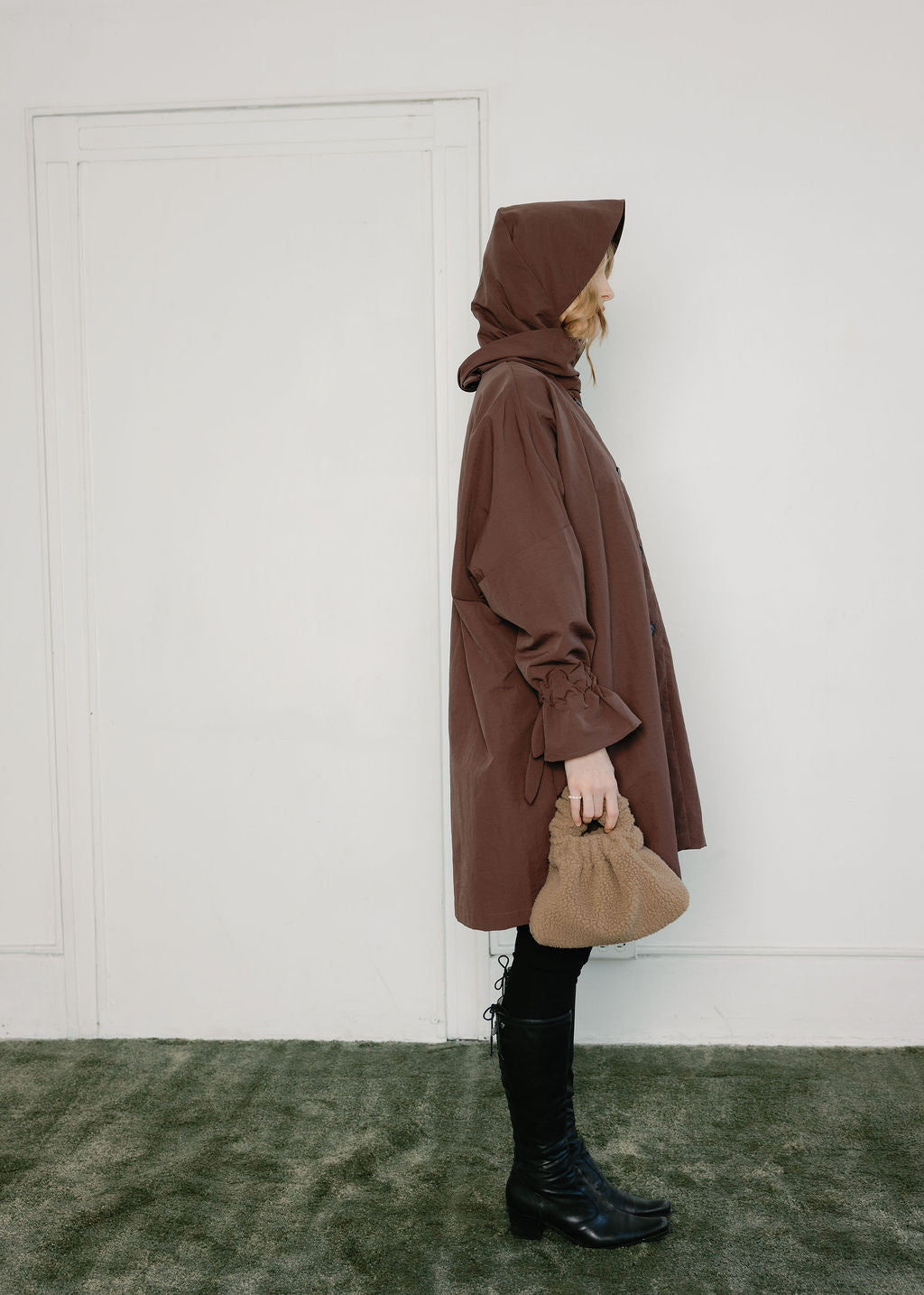 A Bronze Age Judy Rain Jacket, Oversized Hooded Raincoat, Canada-Jackets and Vests-abronzeage.com