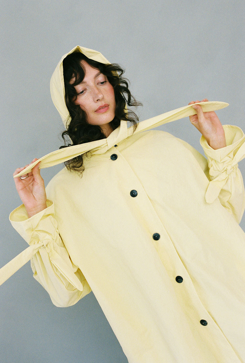 A Bronze Age Judy Rain Jacket, Oversized Hooded Raincoat, Canada-Jackets and Vests-abronzeage.com