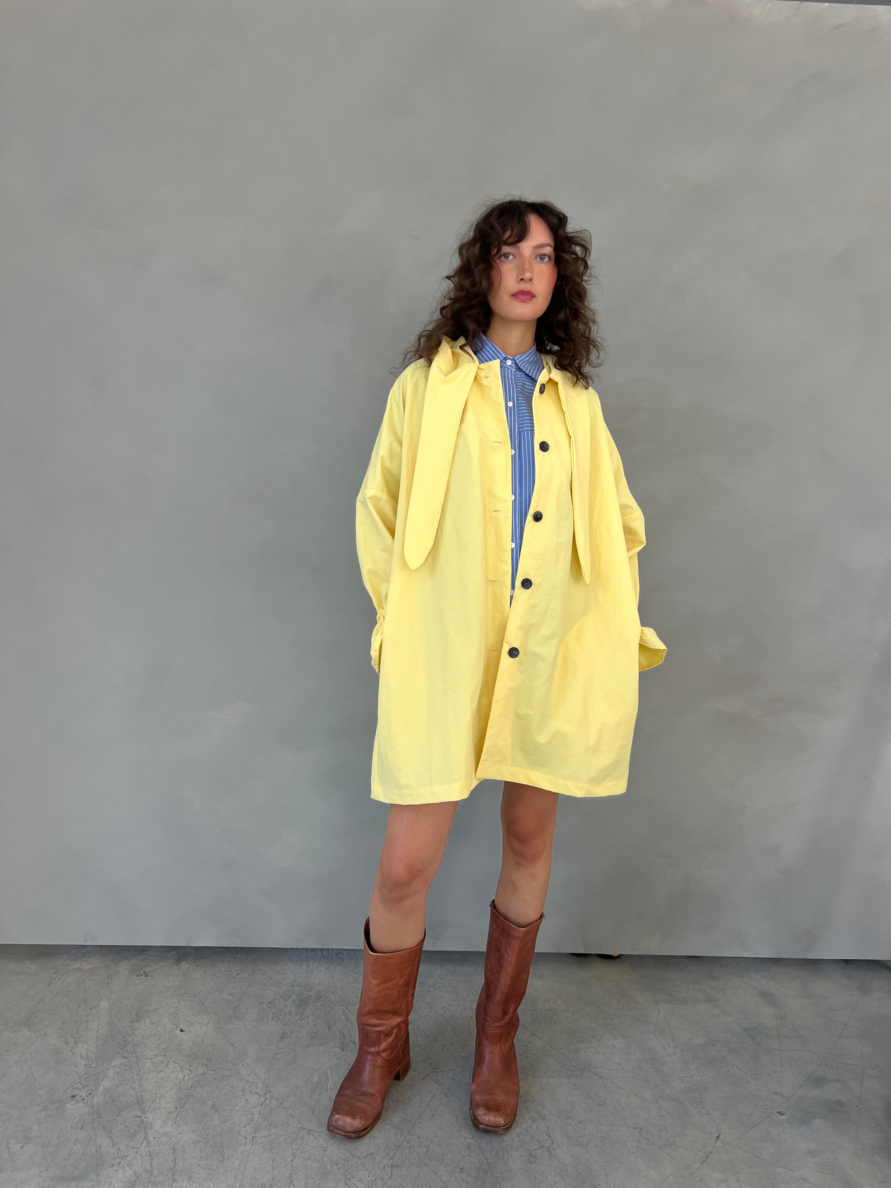 A Bronze Age Judy Rain Jacket, Oversized Hooded Raincoat, Canada-Jackets and Vests-abronzeage.com
