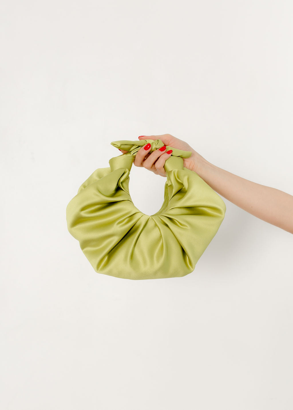 A Bronze Age Kiku Satin Croissant Bag, Evening Bag, Canada-Handbags-Citrus-abronzeage.com