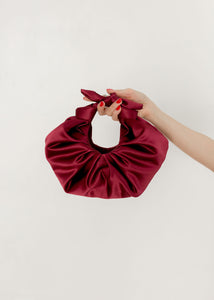 A Bronze Age Kiku Satin Croissant Bag, Evening Bag, Canada-Handbags-Bordeaux-abronzeage.com