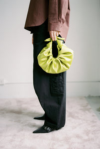 A Bronze Age Kiku Satin Croissant Bag, Evening Bag, Canada-Handbags-abronzeage.com