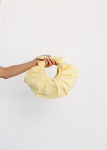 A Bronze Age Kiku Satin Croissant Bag, Evening Bag, Canada-Handbags-Limoncello Nylon-abronzeage.com