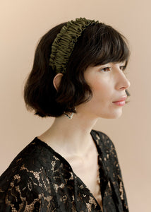 A Bronze Age Lafayette Silk Headband, A Bronzed Age, Ruched Hair Accessory, Canada-Hair-Swamp-abronzeage.com