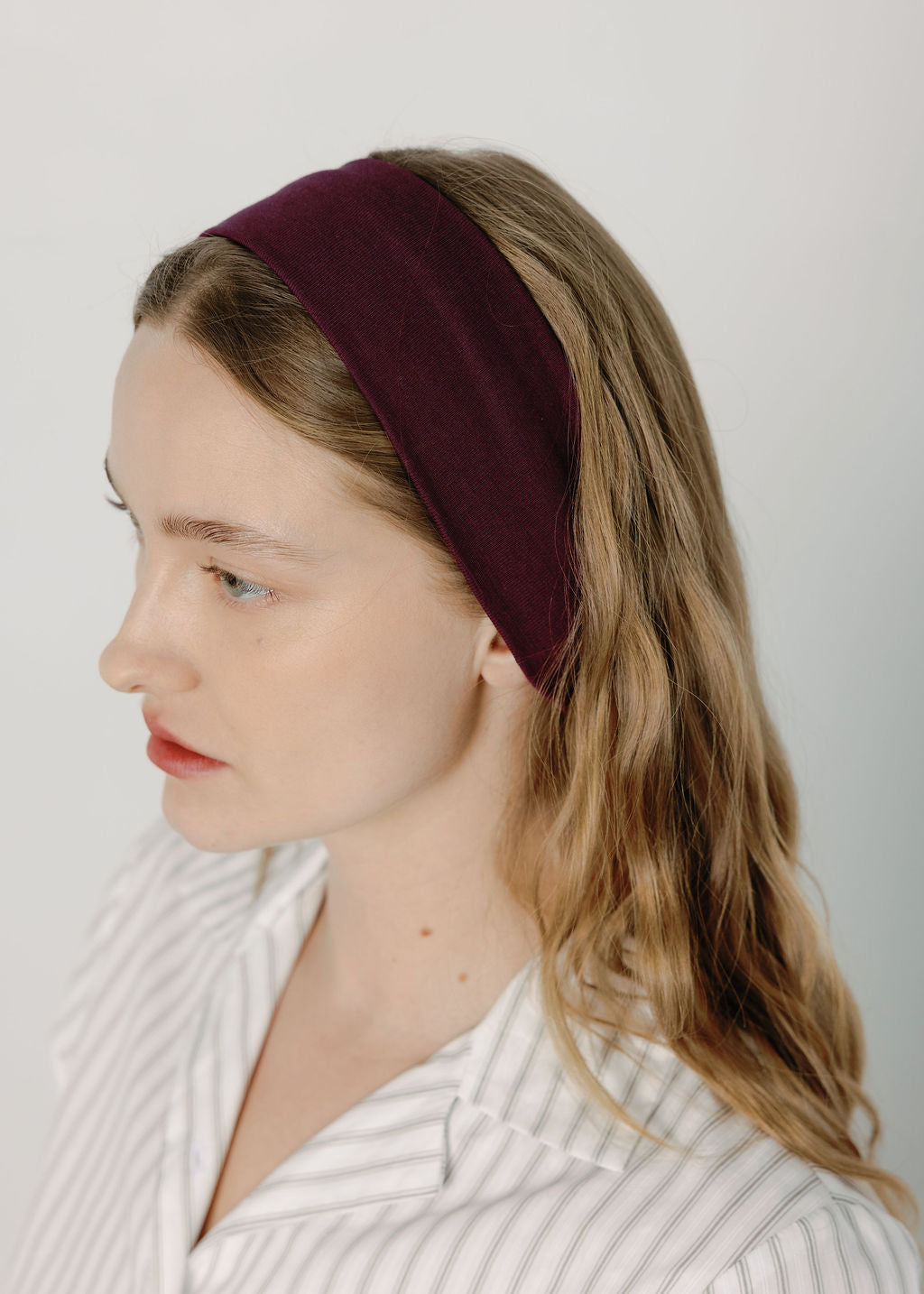 A Bronze Age Lara Ribbed Headband, Knit Hair Accessory | Made in Canada-Hair-Concord Jersey-abronzeage.com